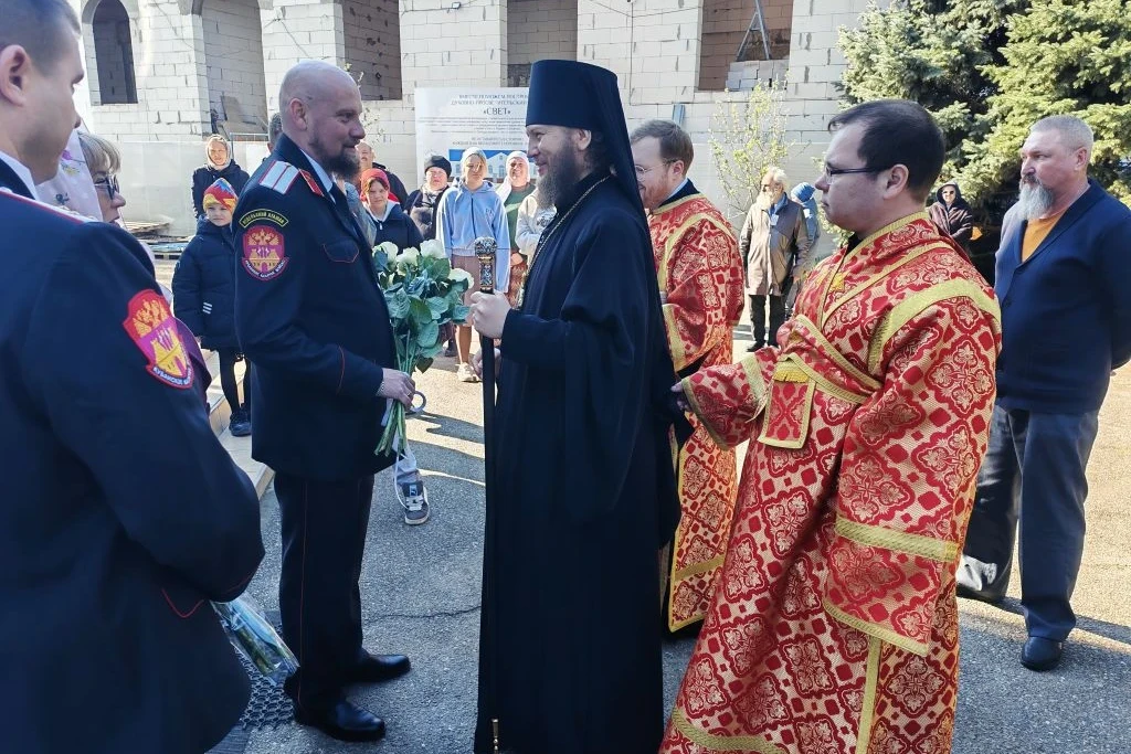 Казачий дух и православная вера  13 апреля в храме Покрова Пресвятой Богородицы станицы Каневской со