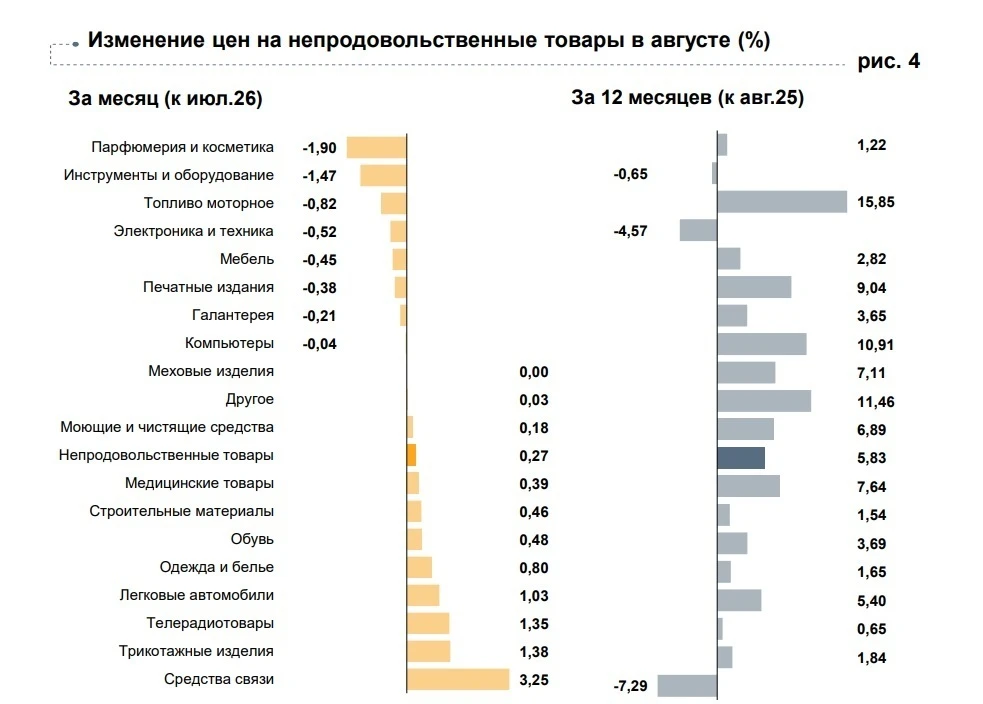 Топливо и медикаменты стали основными драйверами роста цен на непродовольственные товар...