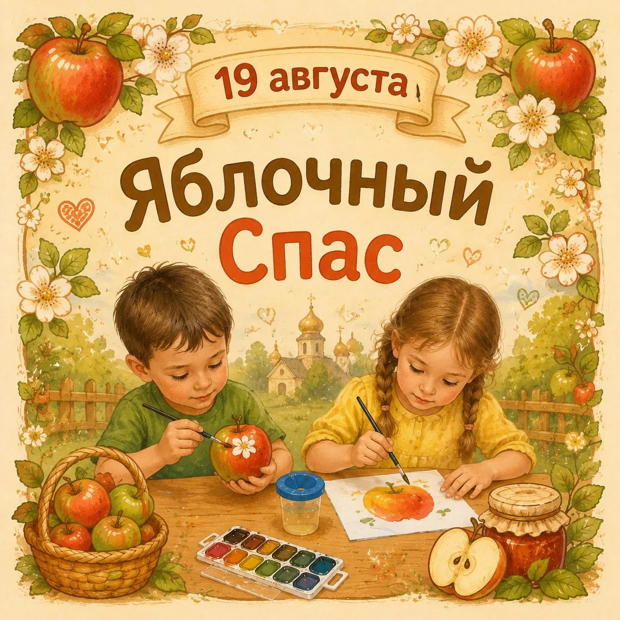 🔥 Осторожно, эти рисунки вызывают аппетит! Смотрите, какой сочный урожай яблок собрали...