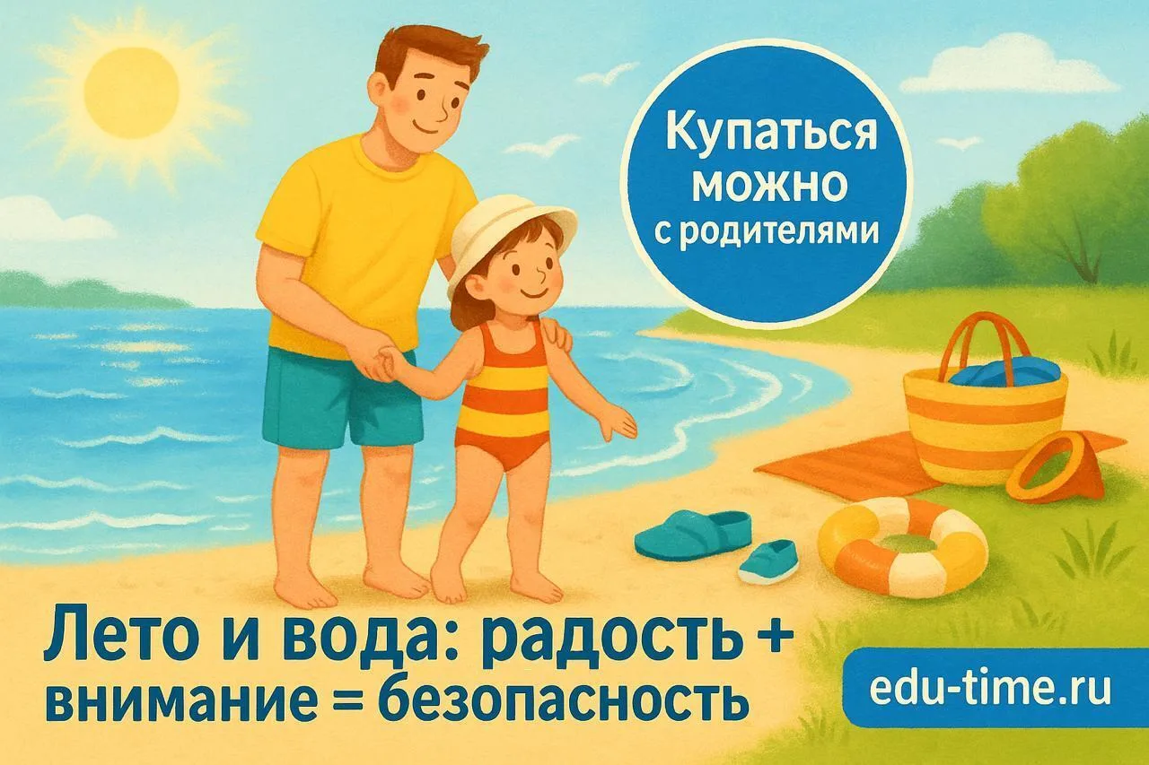 💧 Лето и вода: радость + внимание = безопасность