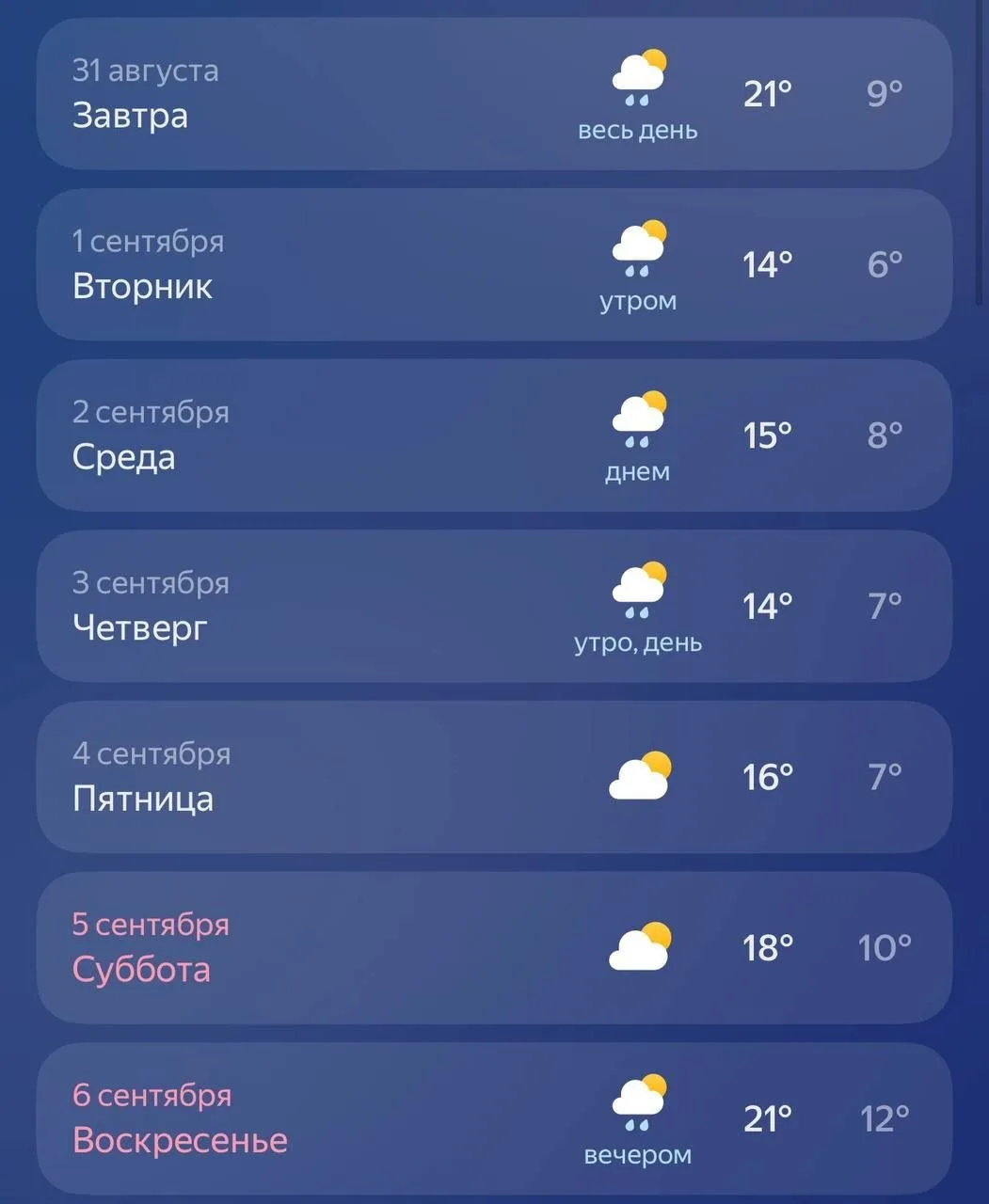 ❗Красноярцев ждёт дождливое начало осени