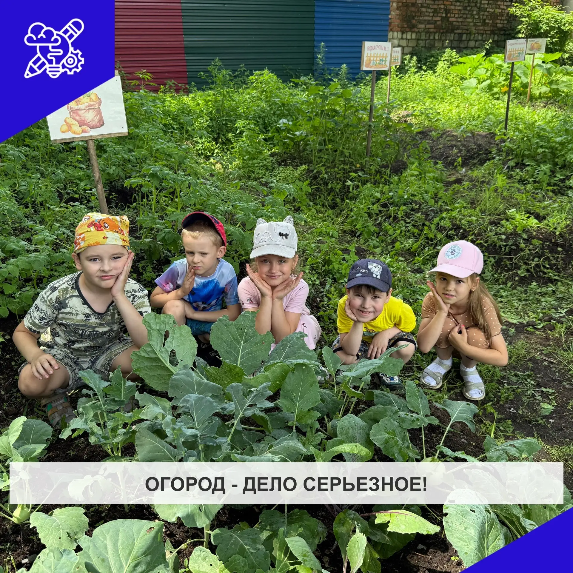 Уход за грядкой в детском саду.

Дети подготовительной группы с большим интересом ухаживают за грядк