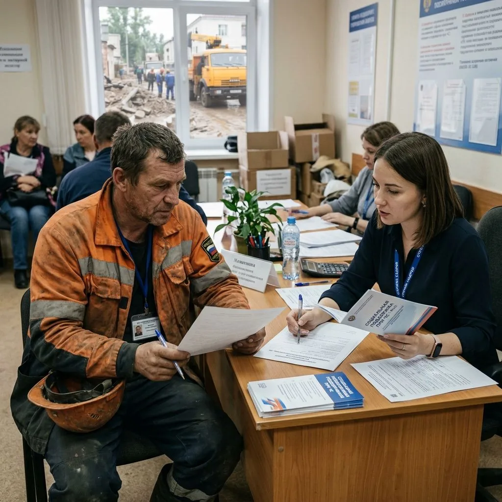 ⚡️Работникам, пострадавшим в результате чрезвычайной ситуации, предоставят дополнительн...