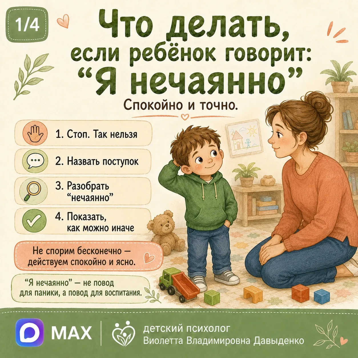 🌿Что делать, если ребёнок говорит: «Я нечаянно»