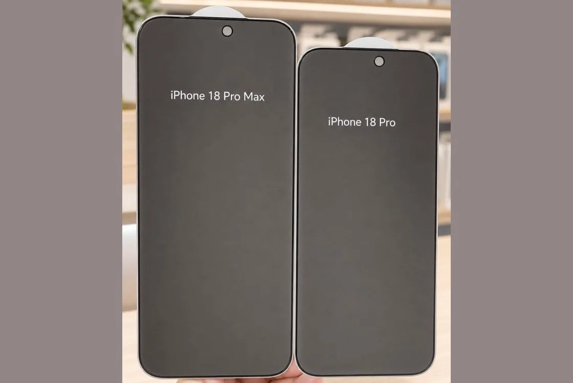 📱 Экраны станут еще больше: в сеть утекли защитные стекла для iPhone 18 Pro и Pro Max