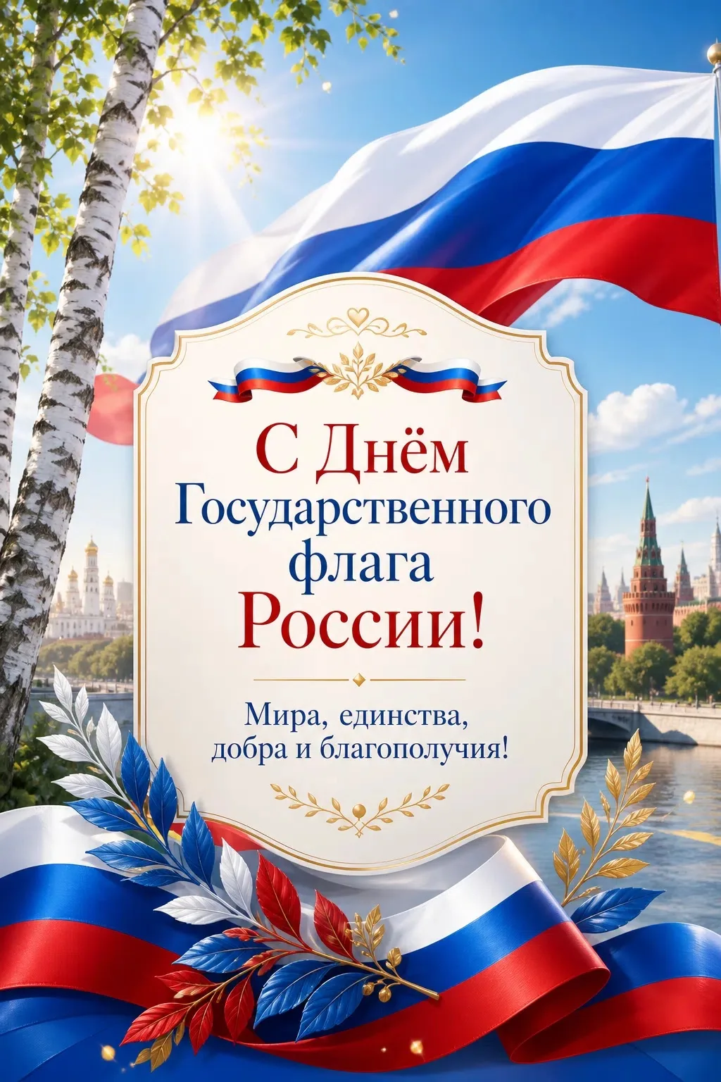 🎉 С праздником, с Днем Государственного флага Российской Федерации!