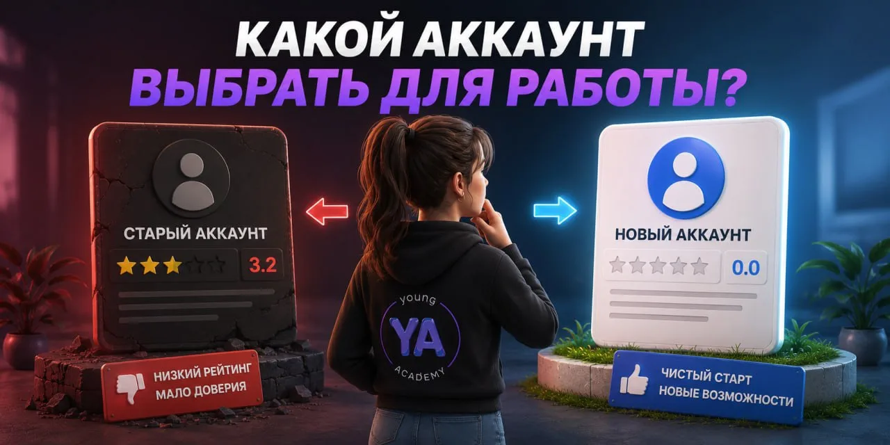 ⭐️ Старый аккаунт или новый: что выбрать?

Ответ зависит от двух вещей 👇
◽️ рейтинга
🔘 количества 