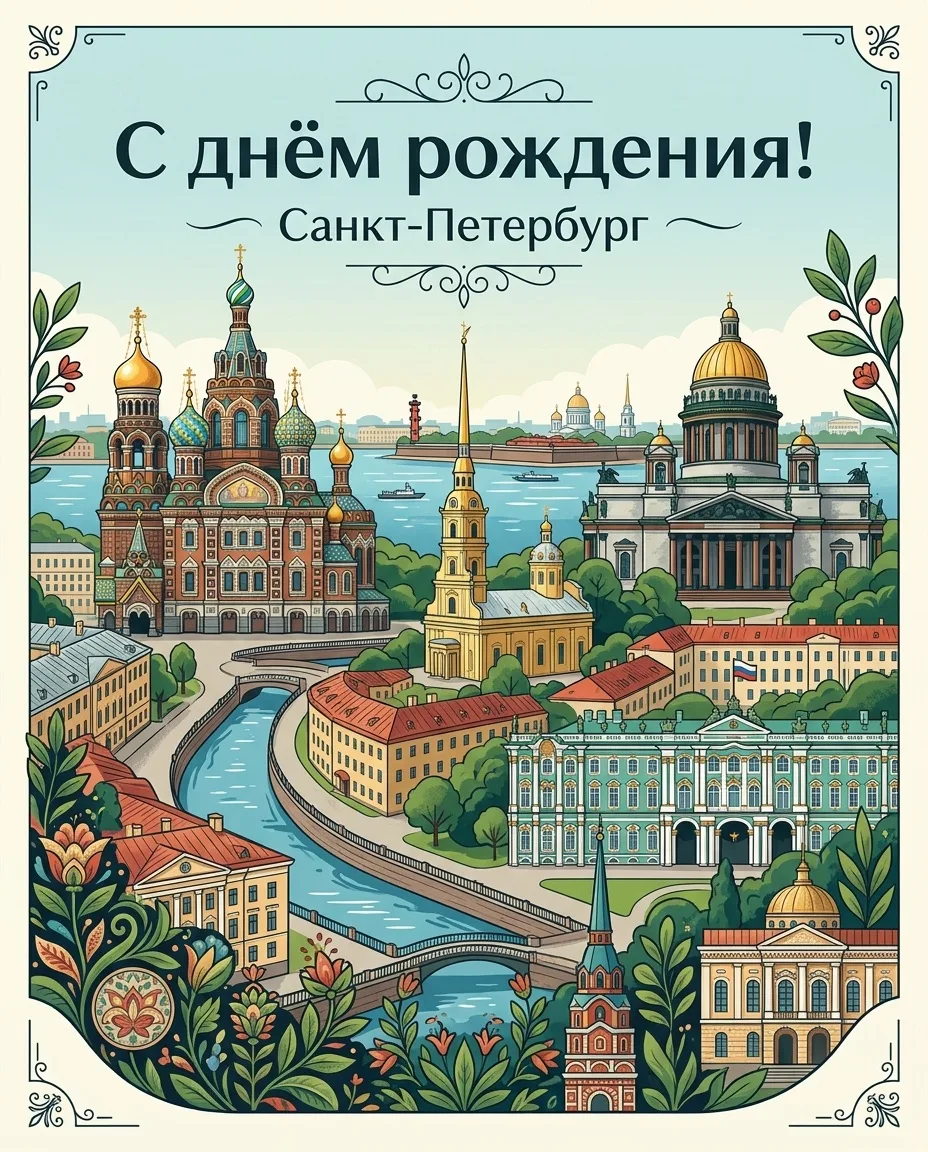 С Днём рождения, Санкт-Петербург!

Сегодня мы поздравляем с Днём рождения один из самых красивых и у