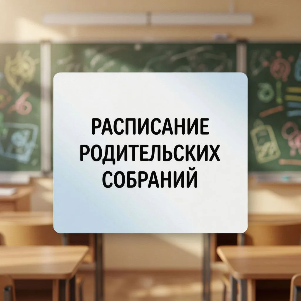 Расписание родительских собраний: общешкольное потом по классам