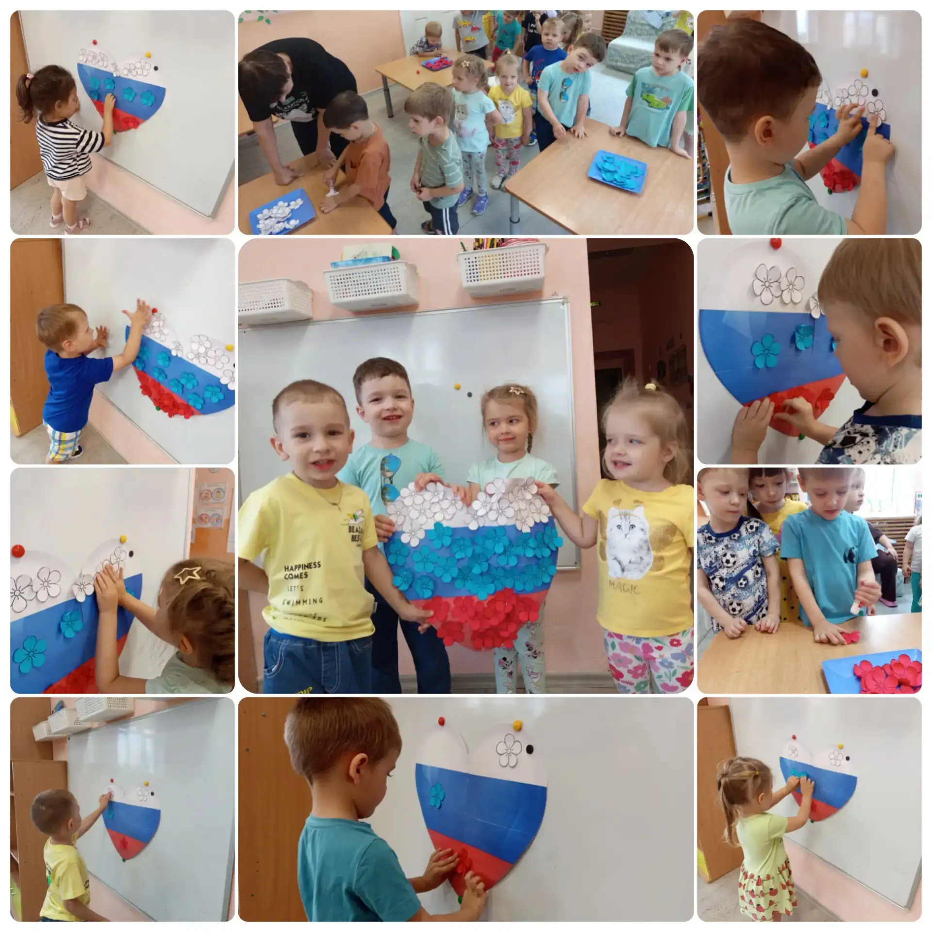 День России в младшей группе — ярко и весело! 🇷🇺✨

Дети 3–4 лет:
изучали цвета флага 🇷🇺;
искали 