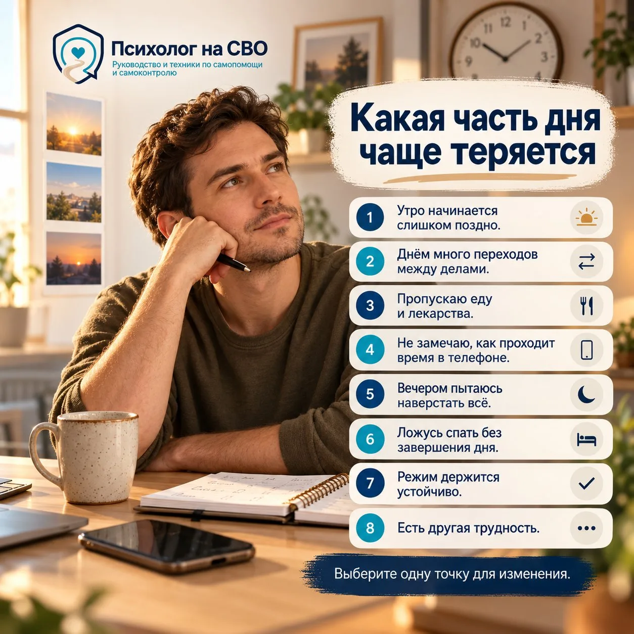 Какая часть дня чаще теряется