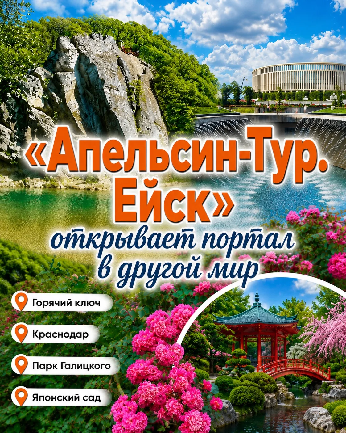 🌿ГОРЯЧИЙ КЛЮЧ, КРАСНОДАР, 
ПАРК ГАЛИЦКОГО, ЯПОНСКИЙ САД  

ВЫБИРАЙТЕ СВОЙ ИДЕАЛЬНЫЙ МАРШРУТ! 🚌 

�