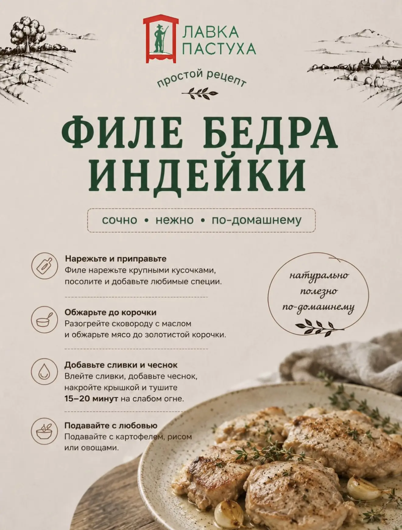 Сохраняйте простой рецепт для уютного домашнего ужина 🤍