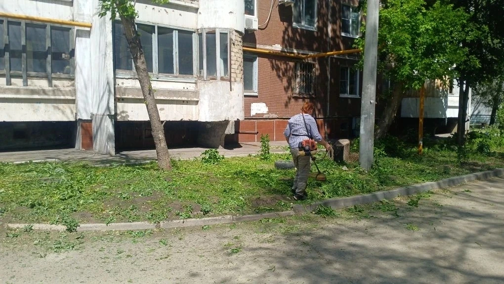 Покос придомовой территории по адресу: ул. Бакинская д. 9 🌞🐝🍀