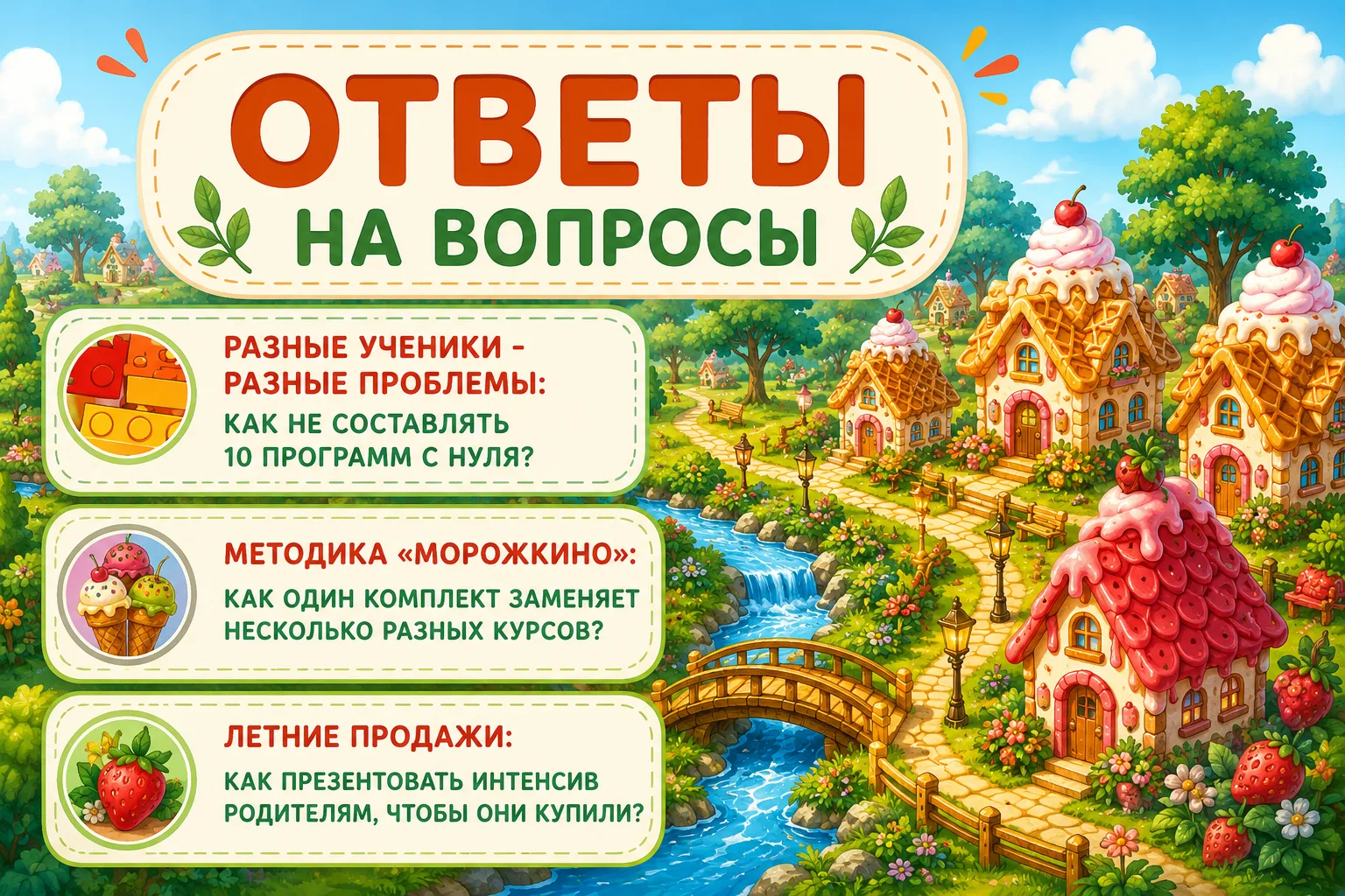 Конструктор летних интенсивов «Каникулы в деревне Морожкино»

Разберем в прямом эфире, как закрыть л