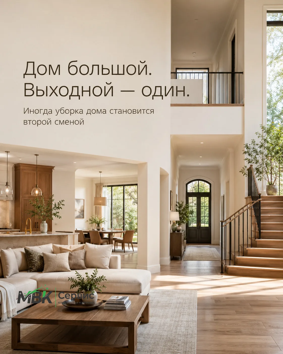 Дом большой, а выходной один 🏡

✨Большой дом — это пространство, воздух, отдельные комнаты, красива