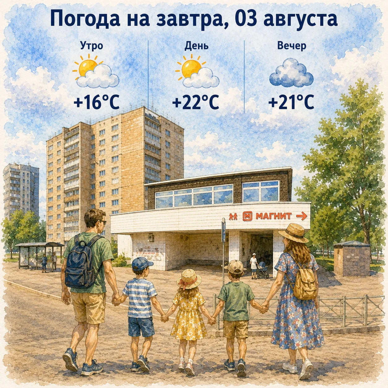 🌿 Как одеть ребёнка завтра, 3 августа?