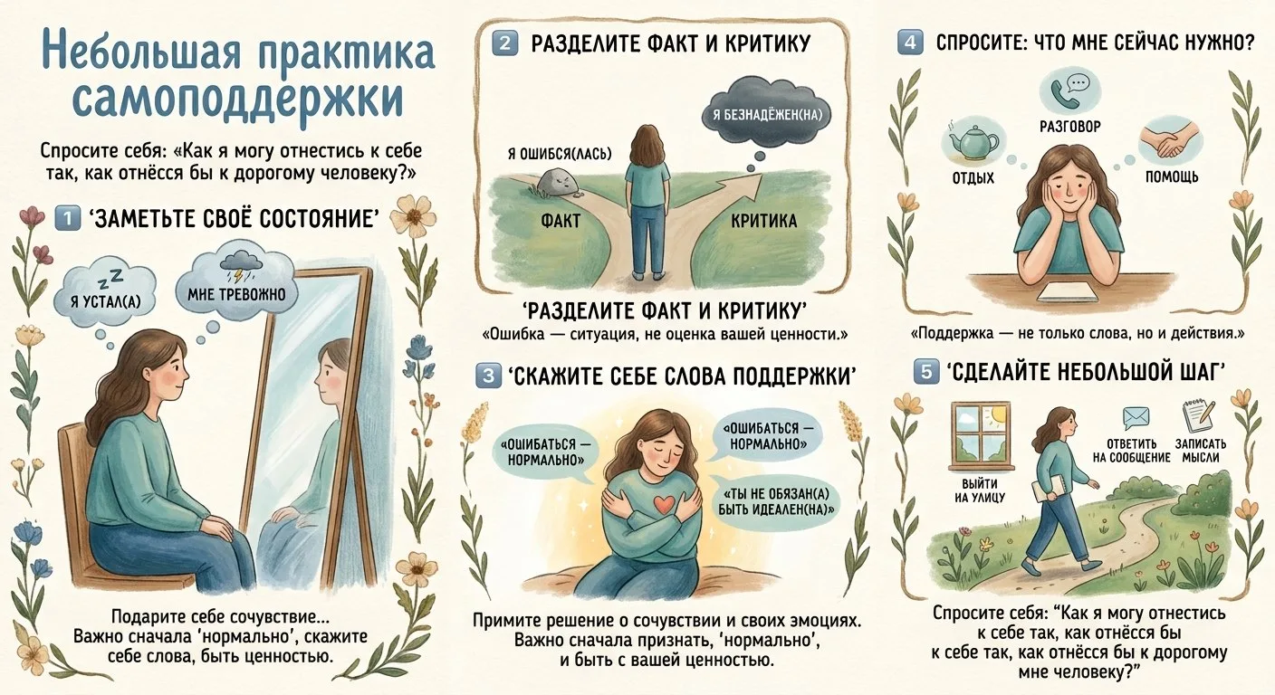 Небольшая практика самоподдержки: