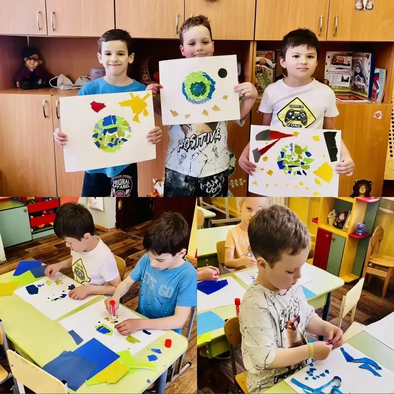 ДО «Солнышко» Группа «Лучики» ☀️  Прошло занятие ,посвященное Дню космонавтики 👩🏻‍🚀💫  Обрывная аппли