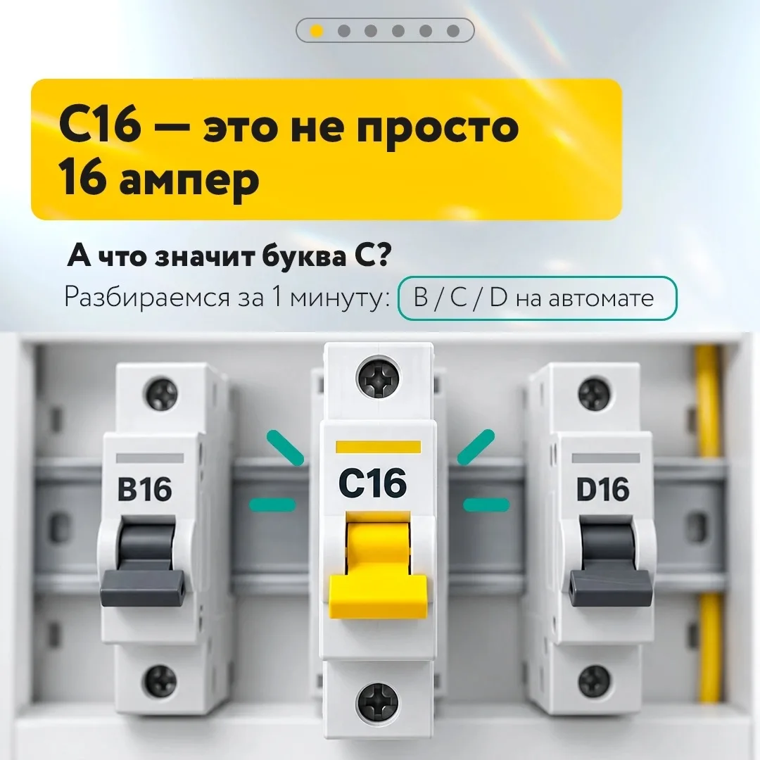🔌 Что означают буквы B, C, D на автоматах?