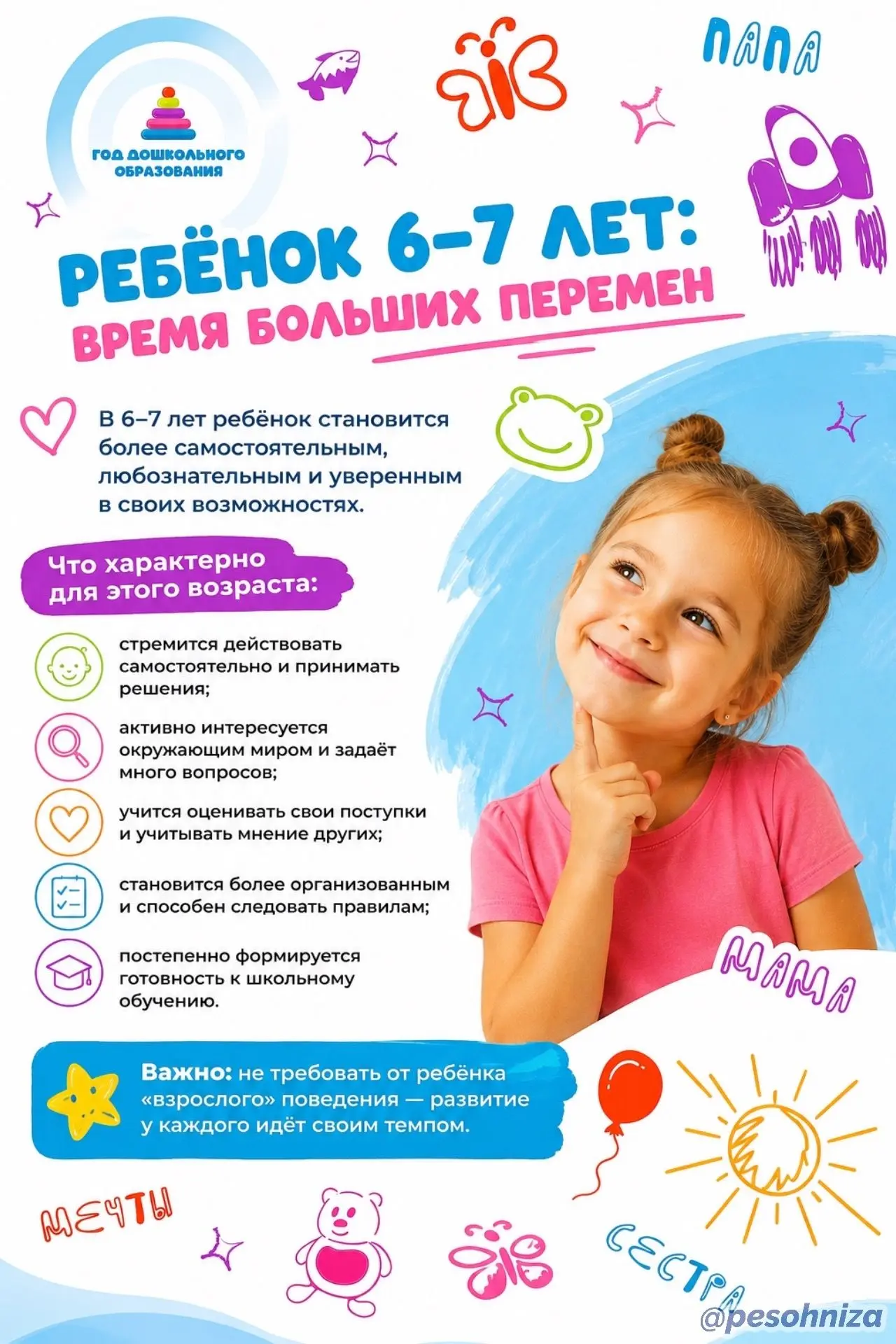 ВОЗРАСТНЫЕ ОСОБЕННОСТИ ДЕТЕЙ 6–7 ЛЕТ