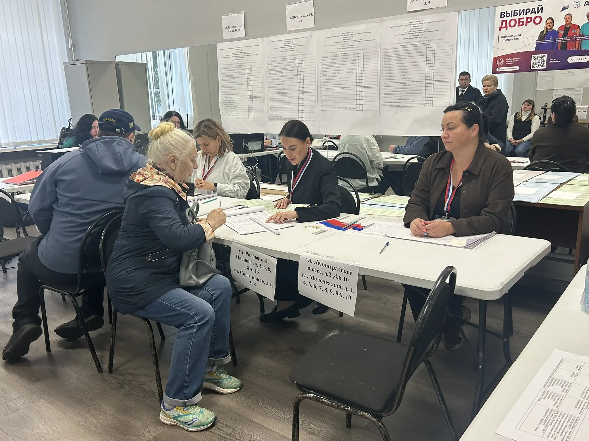 🗳 Выборы в Кузьмоловском: активно на каждом участке