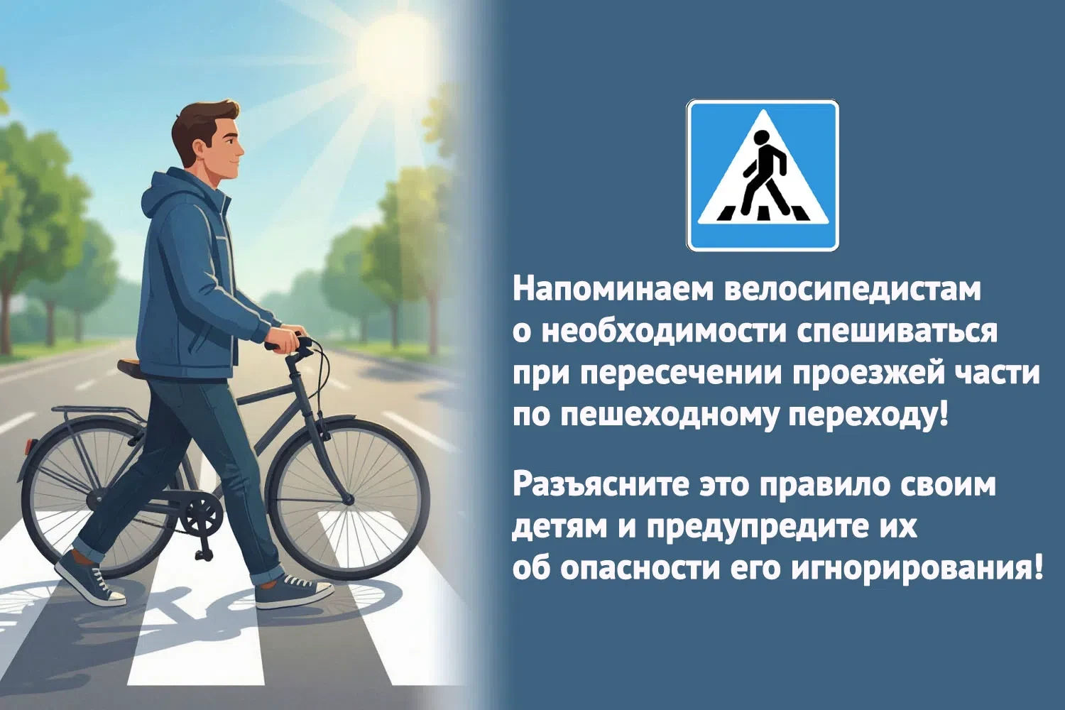 🚦 Спешивайтесь на пешеходном переходе — это спасает жизни!