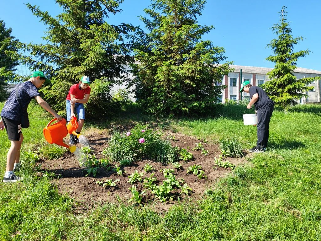 💦🌱В летние месяцы у активистов трудового отряда «Бравые ребята» много работы на пришк...