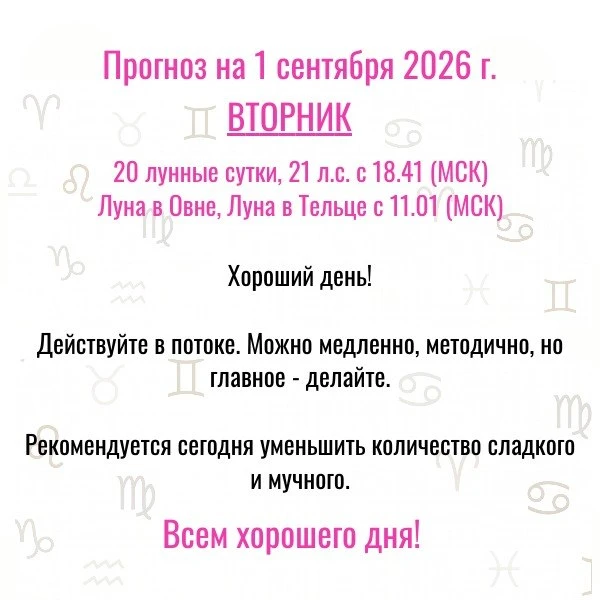 Прогноз на сегодня,