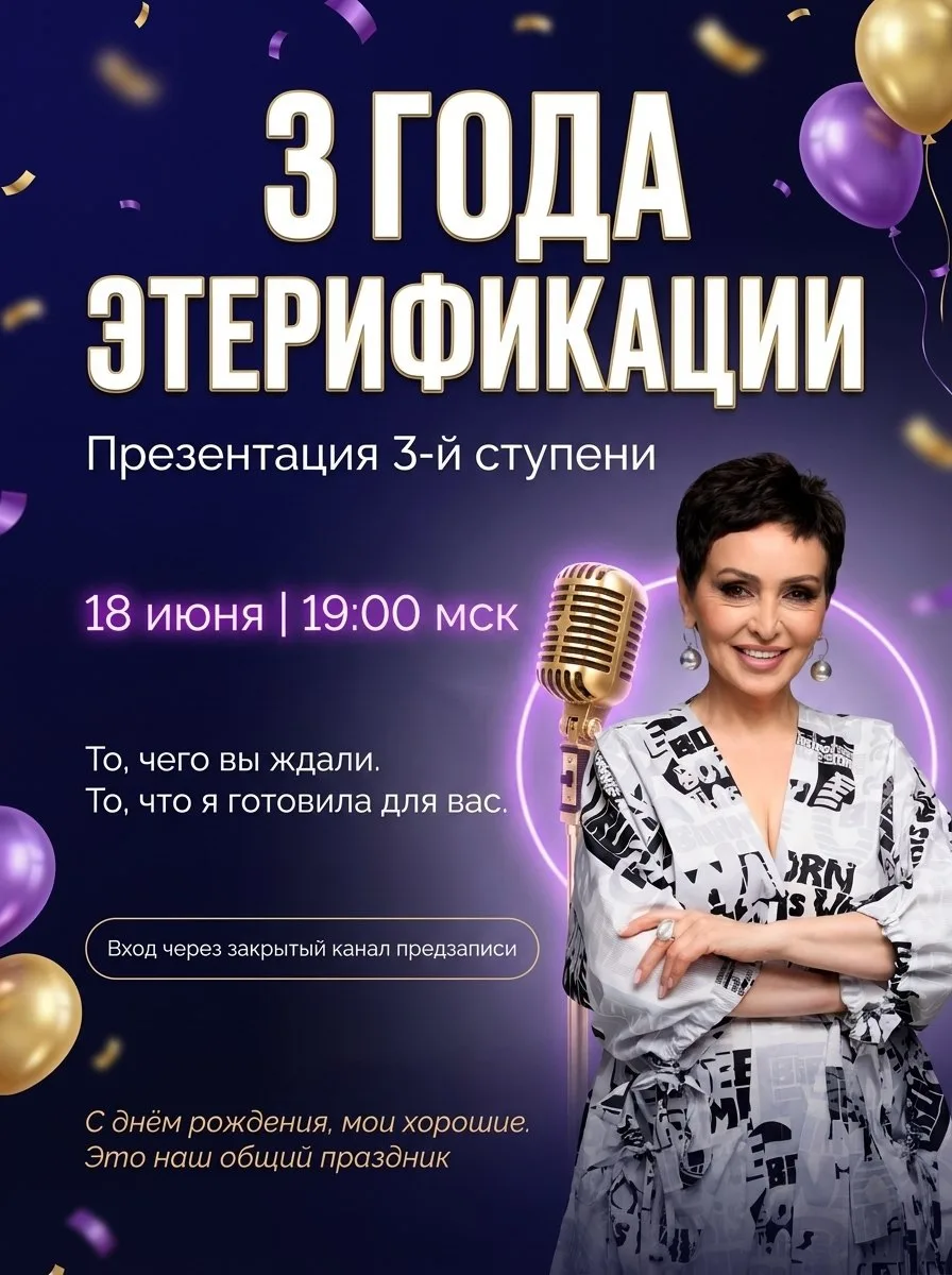 Мои хорошие, 3 года назад я запускала «Этерификацию» с одной мыслью: подарить вам крылья. Стать тем 