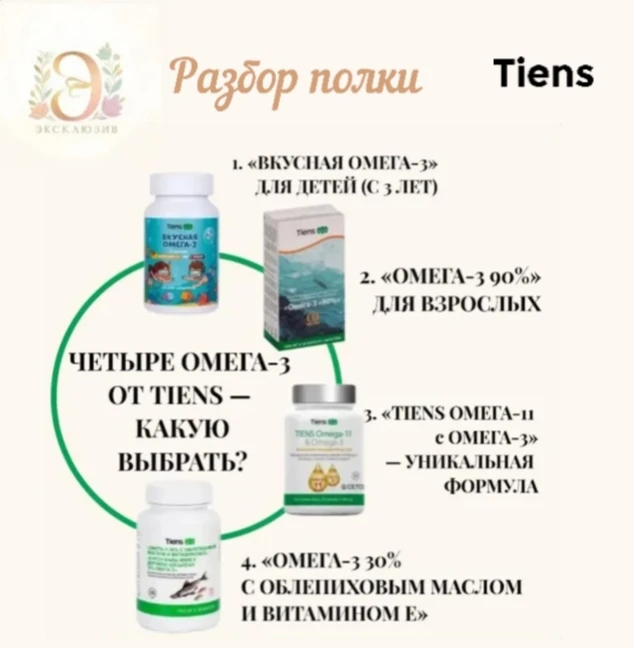 📋 РАЗБОР ПОЛКИ: ЧЕТЫРЕ ОМЕГА-3 ОТ TIENS — КАКУЮ ВЫБРАТЬ?