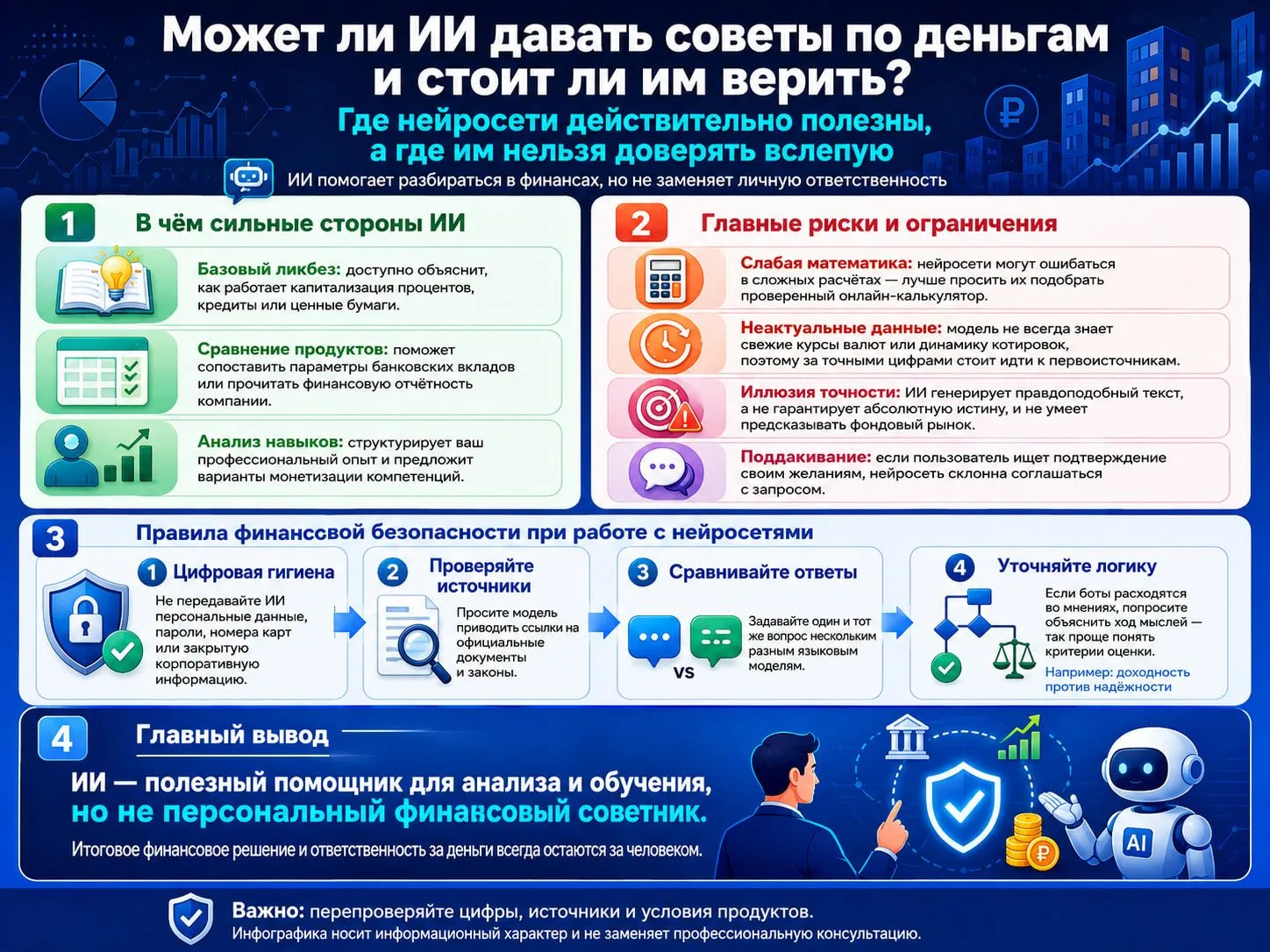 🤖 Может ли ИИ давать советы по деньгам и стоит ли им верить?