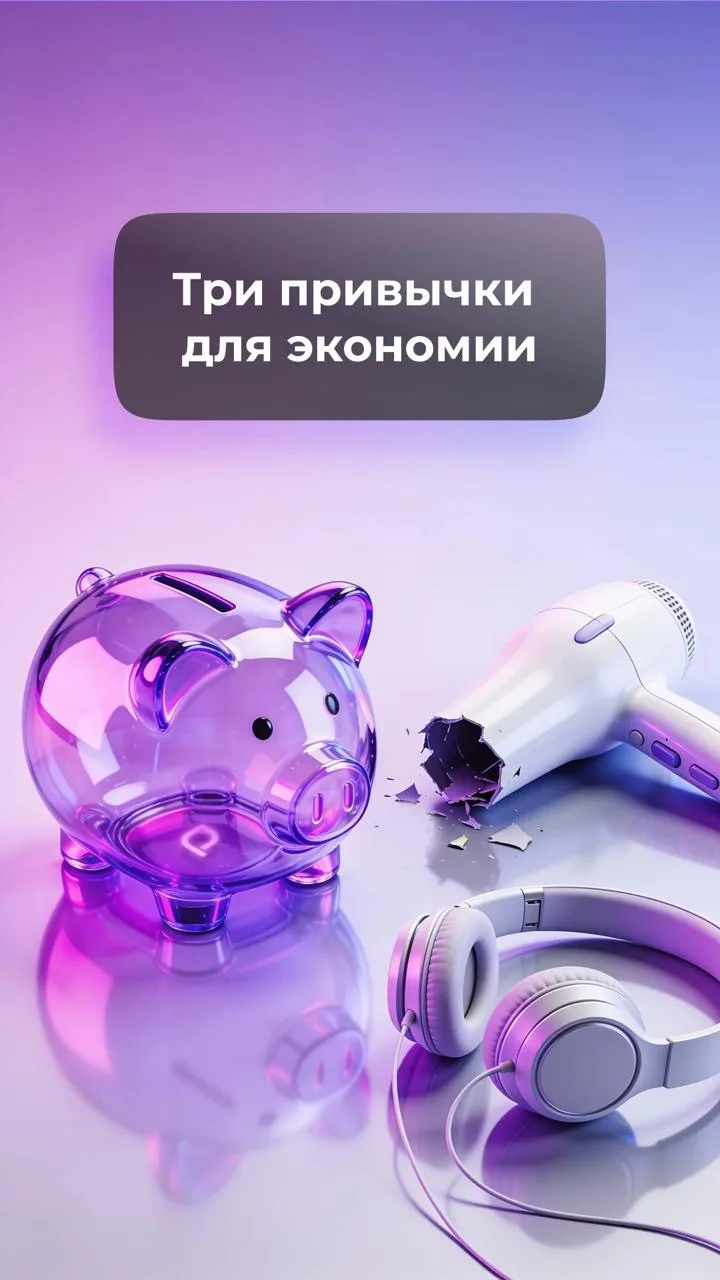 3️⃣ привычки для экономии

Делимся более интересными финансовыми привычками, чем банальное «откажите