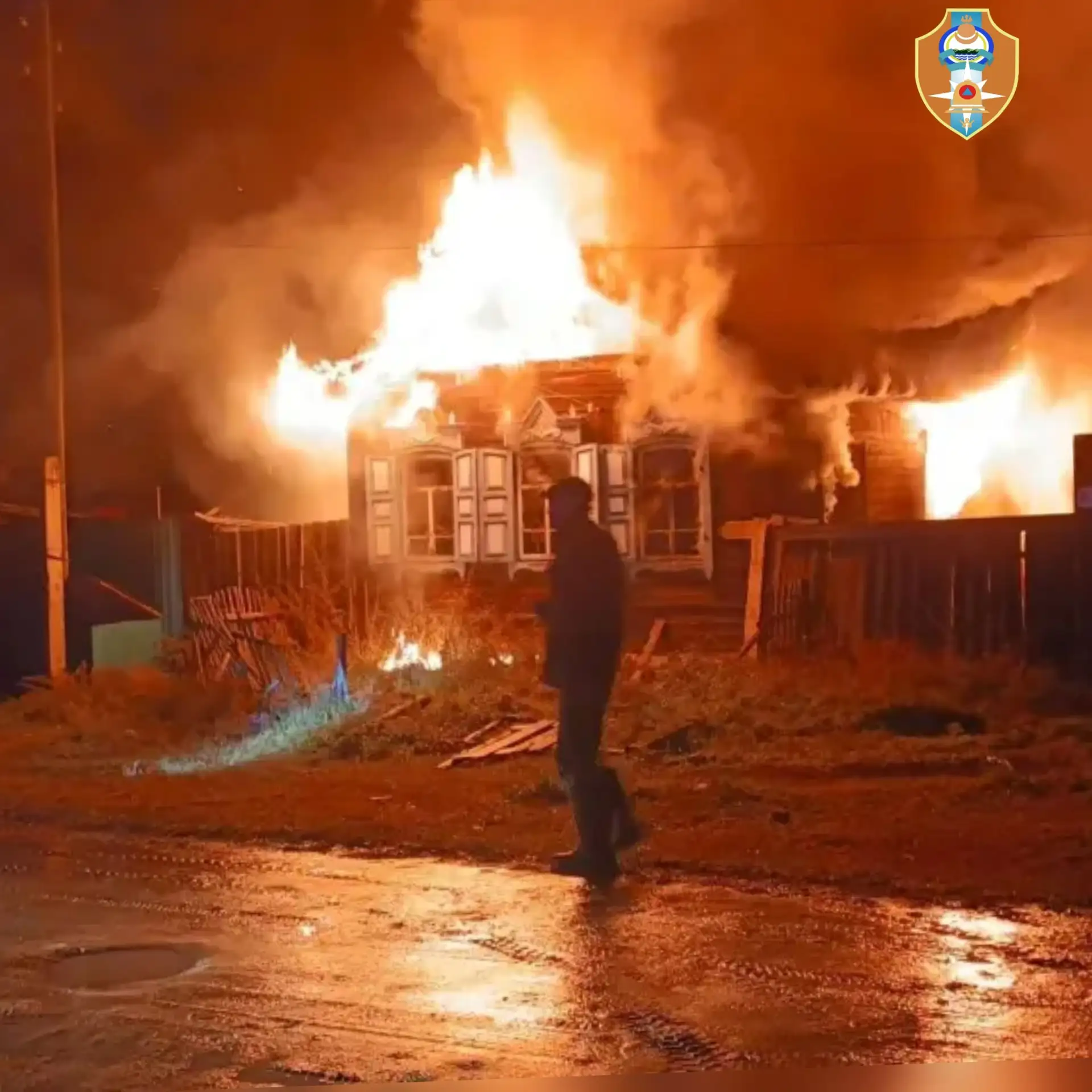 ⭕Трагедия в Прибайкальском районе: на пожаре погиб 51-летний мужчина