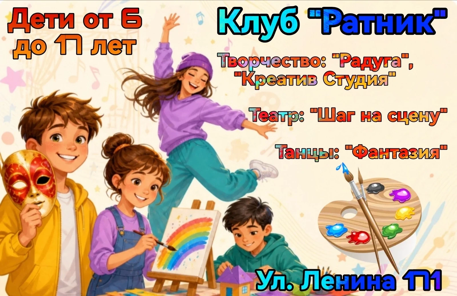 Приходите в клуб "Ратник", весело и интересно! Рядом школа № 20