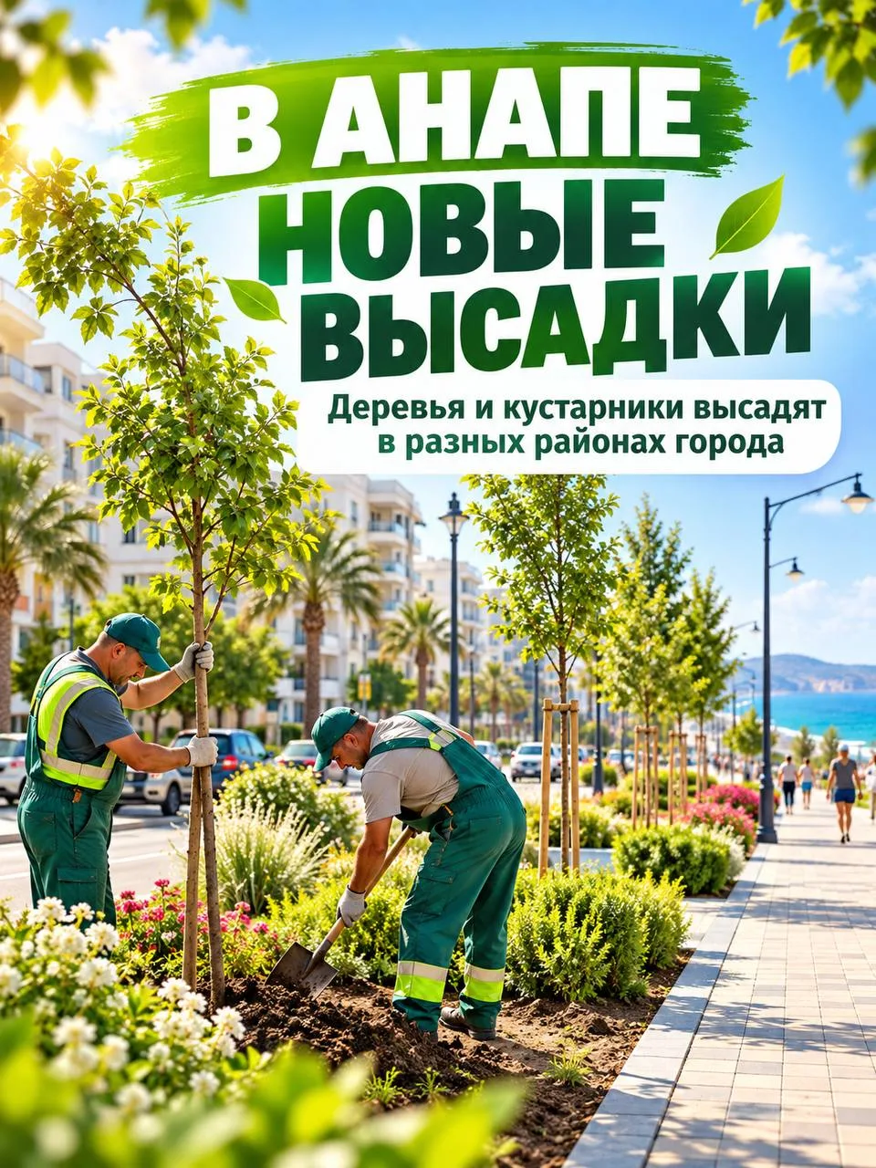 🌳 В Анапе готовятся новые масштабные посадки деревьев