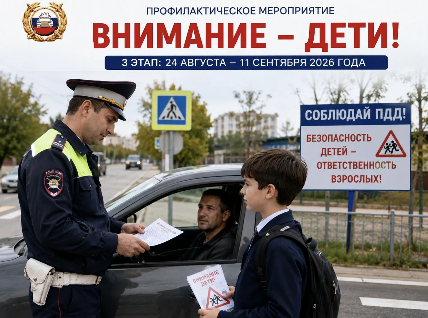Госавтоинспекция Буйнакского района проводит профилактическое мероприятия «Внимание дет...