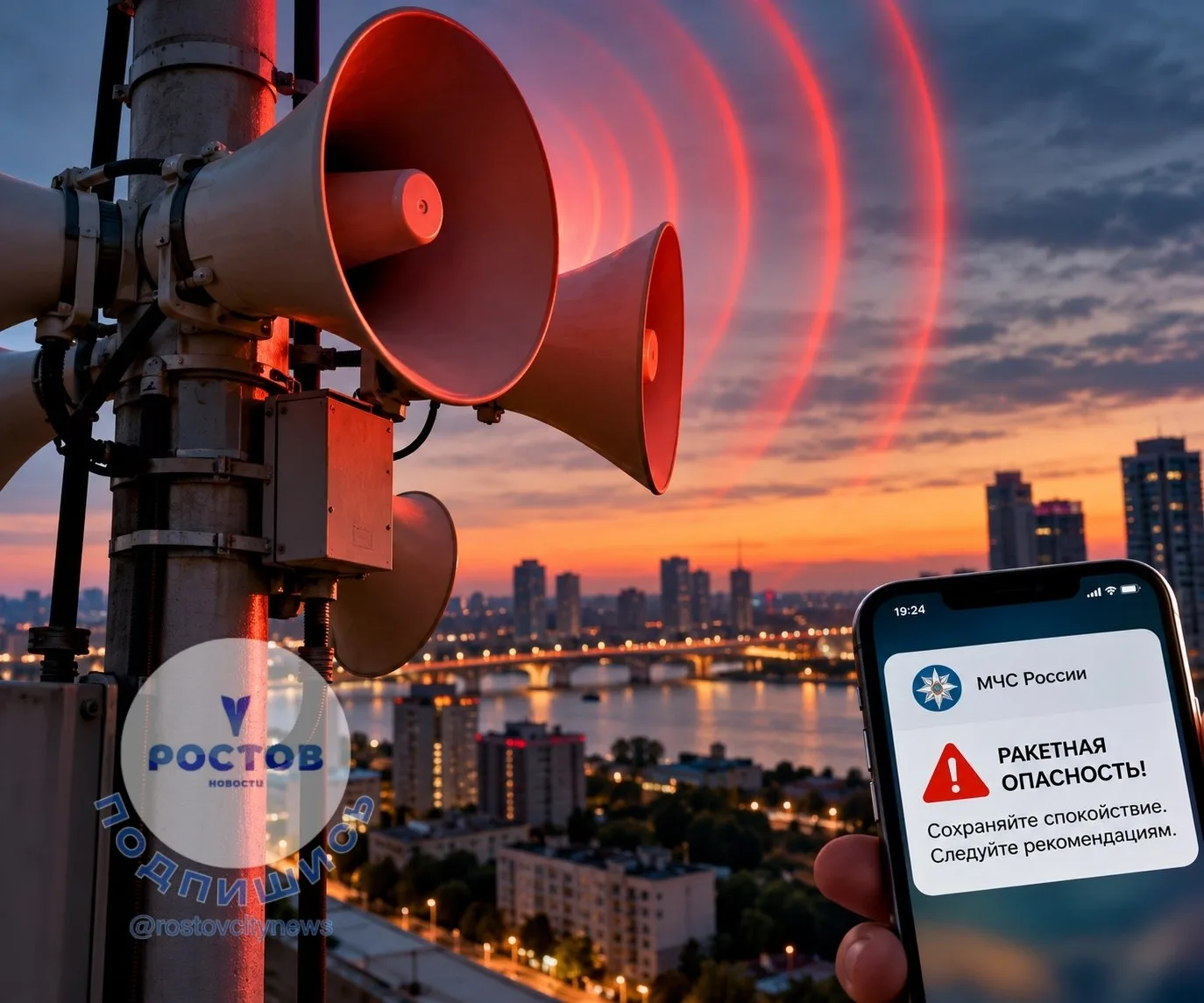 🚨 С 8 октября в Ростовской области будут включать сирены при ракетной опасности