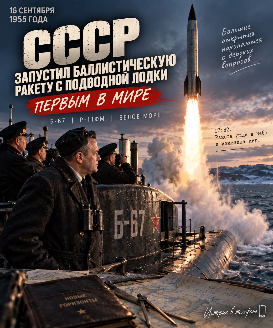 Вечерело. В Белое море расслабленно вышла советская подлодка, лениво осматриваясь по ст...