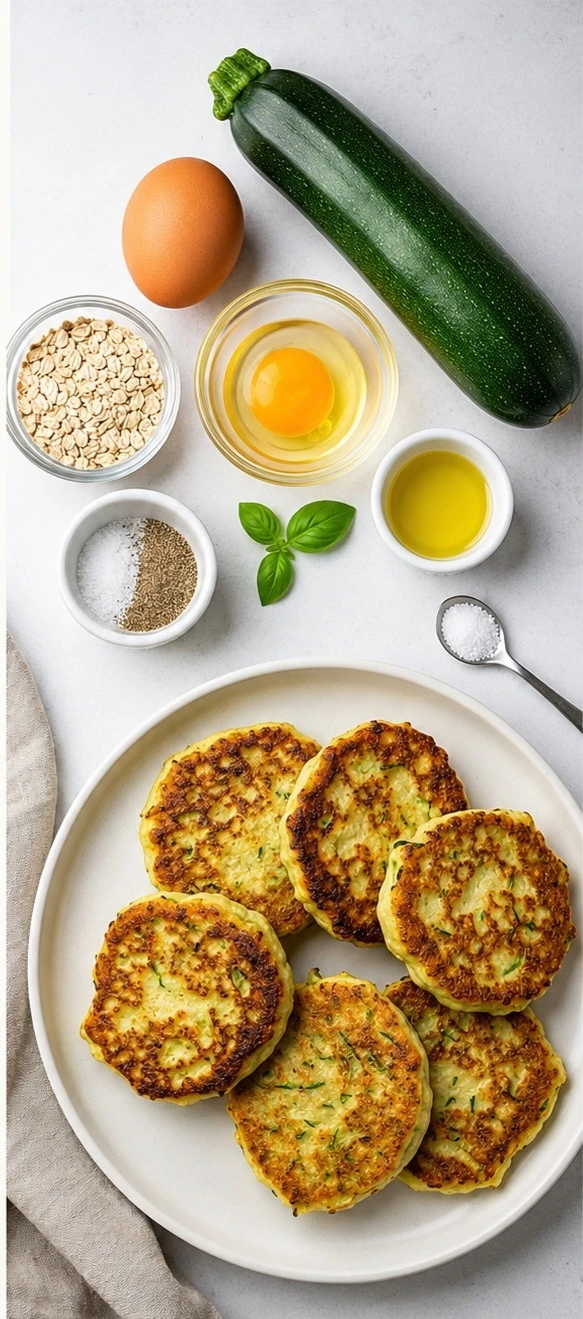 🥞 Кабачковые оладьи без муки (на овсяной муке)

Хрустящие снаружи, нежные внутри — и ни грамма пшен