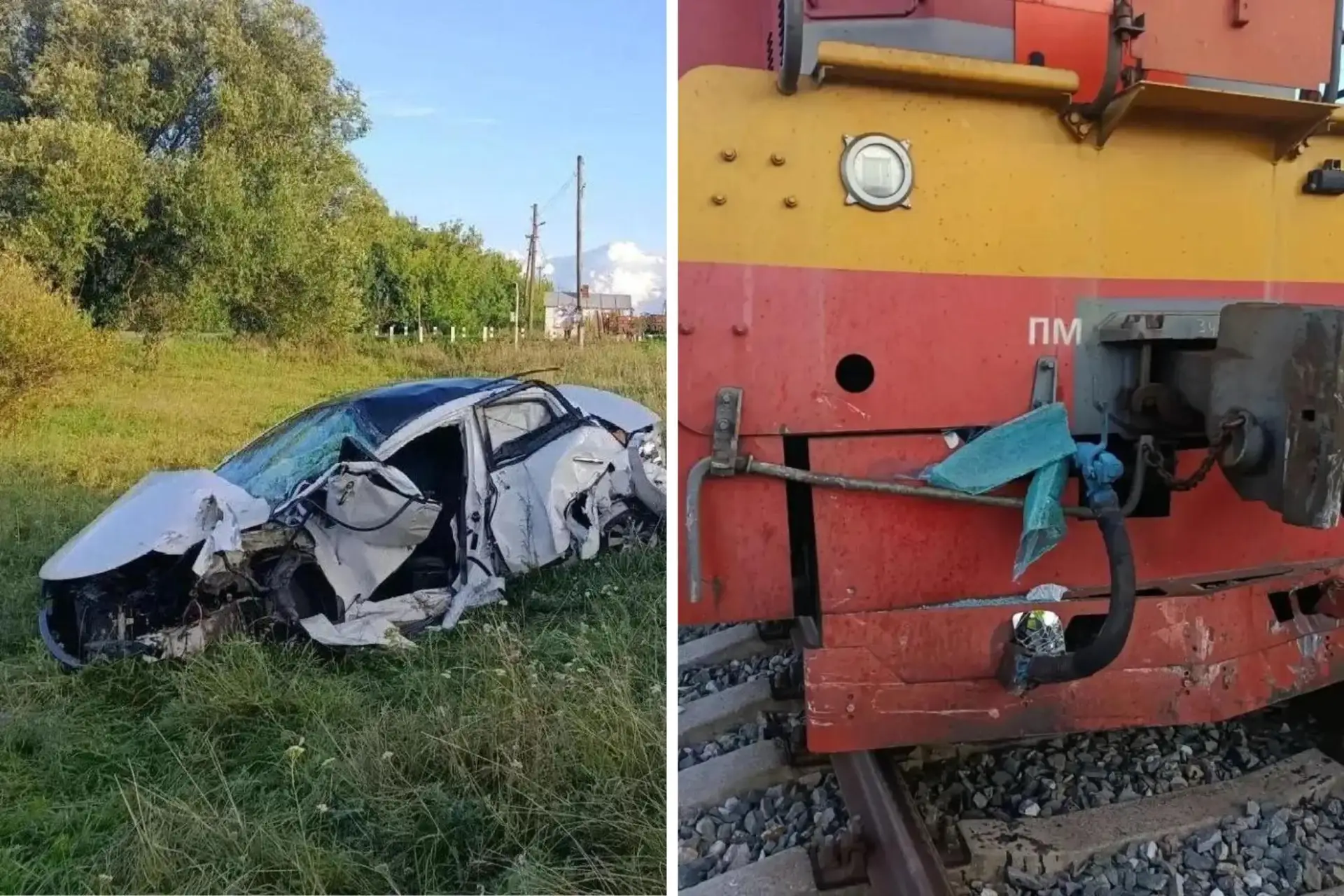 Поезд снес выехавшую на ж/д пути легковушку в Воронежской области — пострадали два человека
https://