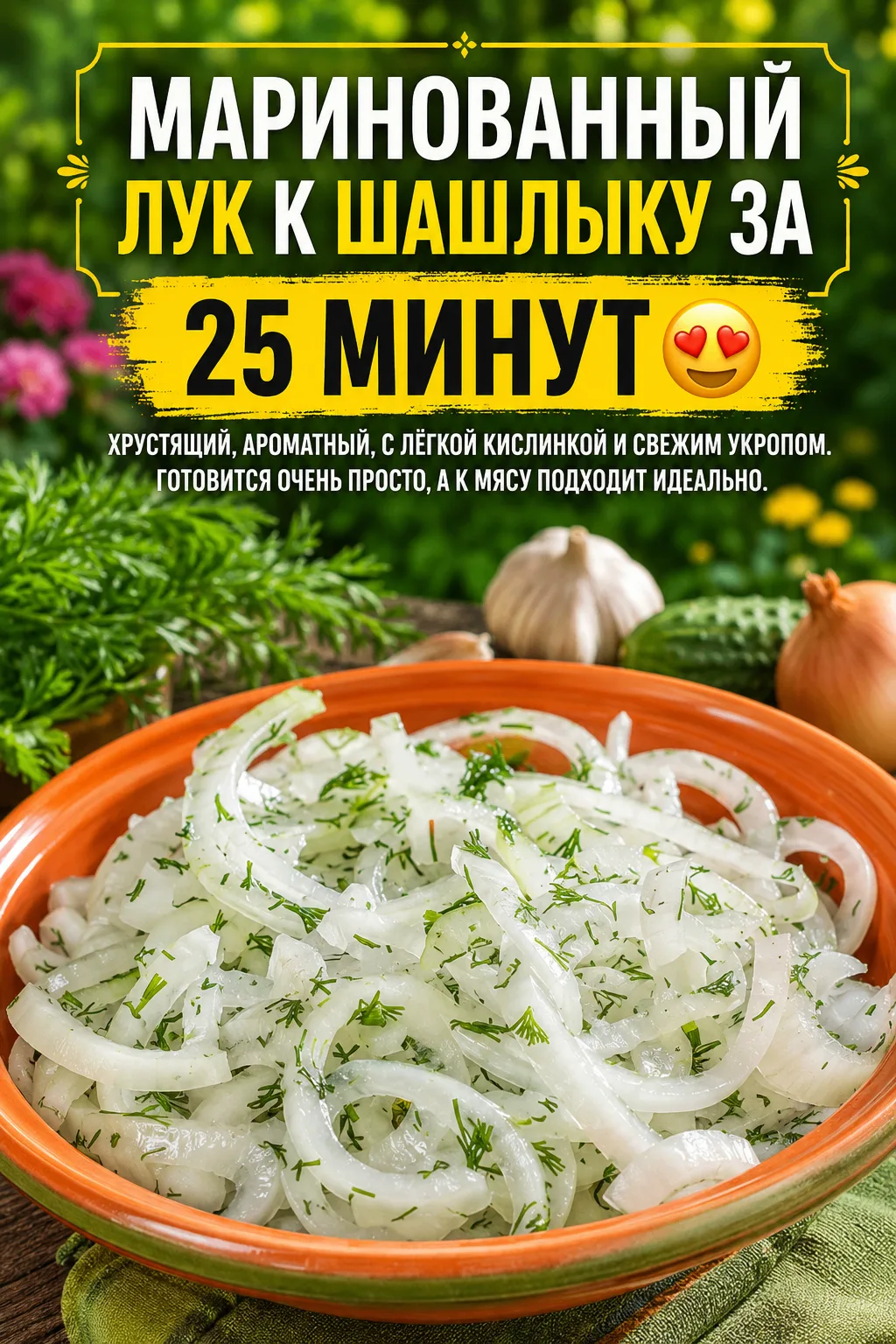 МАРИНОВАННЫЙ ЛУК К ШАШЛЫКУ 🧅