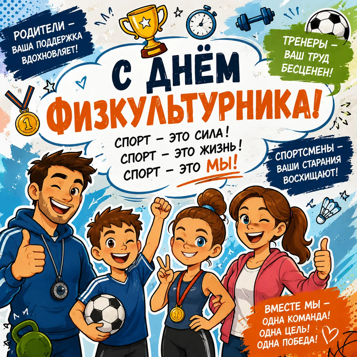 🏆 С ДНЁМ ФИЗКУЛЬТУРНИКА! 🏆