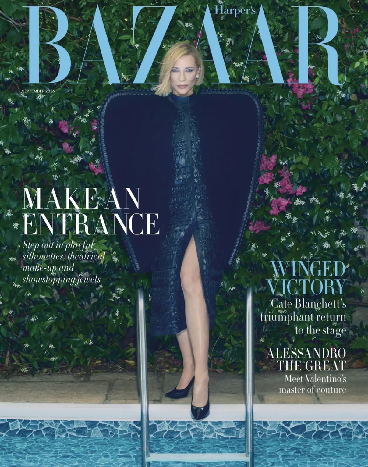 Кейт Бланшетт стала героиней сентябрьского выпуска английского Harper's Bazaar.