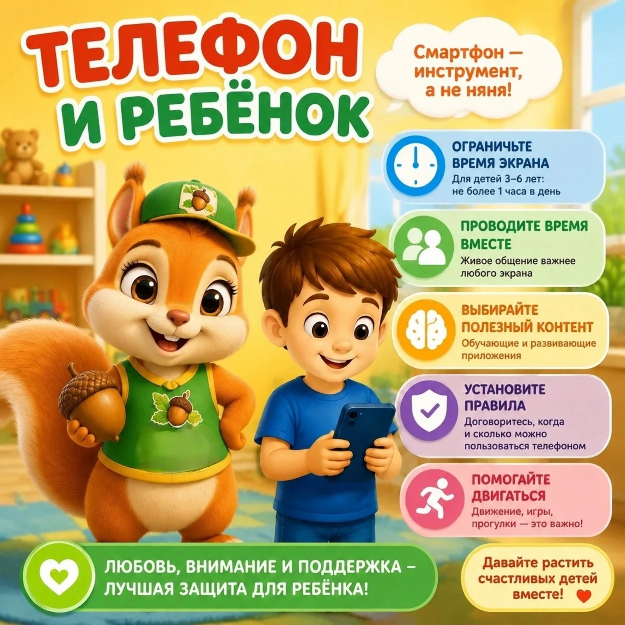 📱 Смартфон и дошкольник: польза или вред?