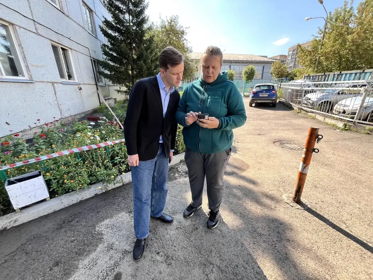 Сегодня работаю в Центральном районе Красноярска. Одна из проблемных точек — провал воз...