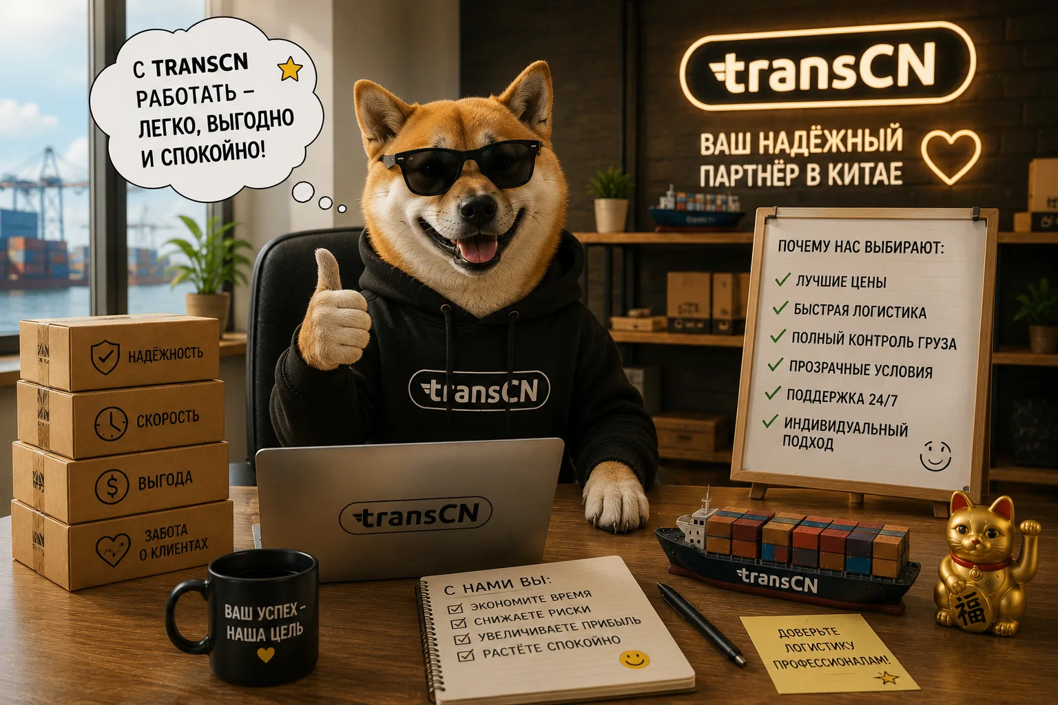 🐶📦 С TransCN логистика становится проще!

Пока вы развиваете свой бизнес, мы берём на себя поиск п