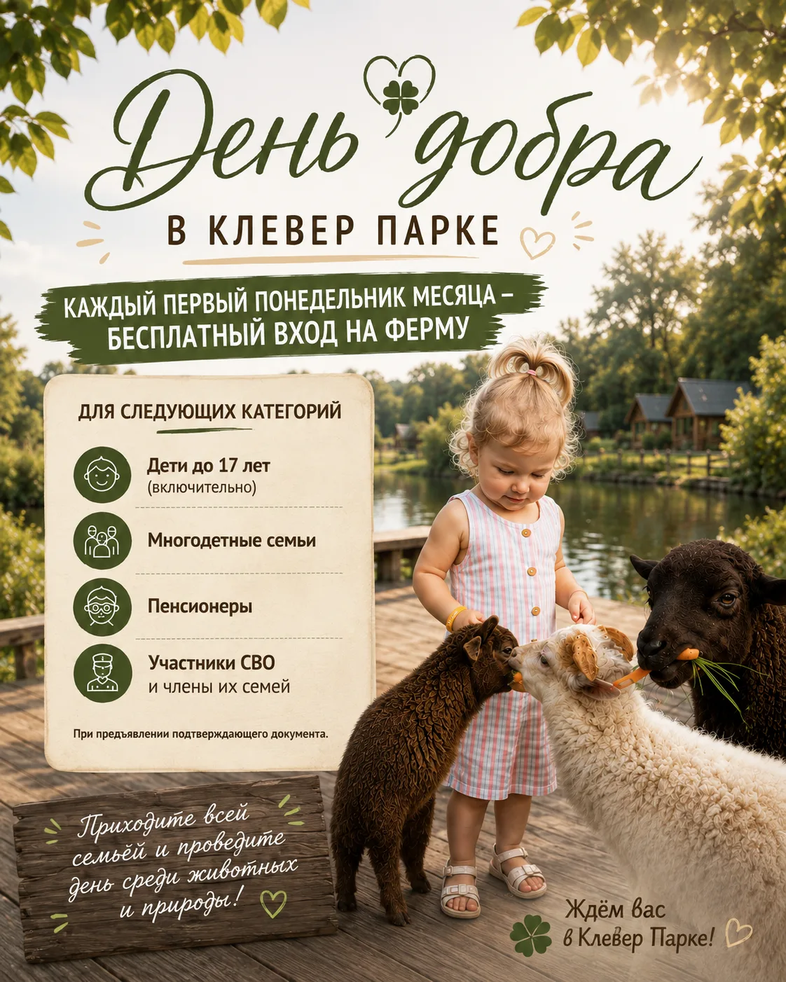 ДЕНЬ ДОБРА В КЛЕВЕР ПАРКЕ🍀