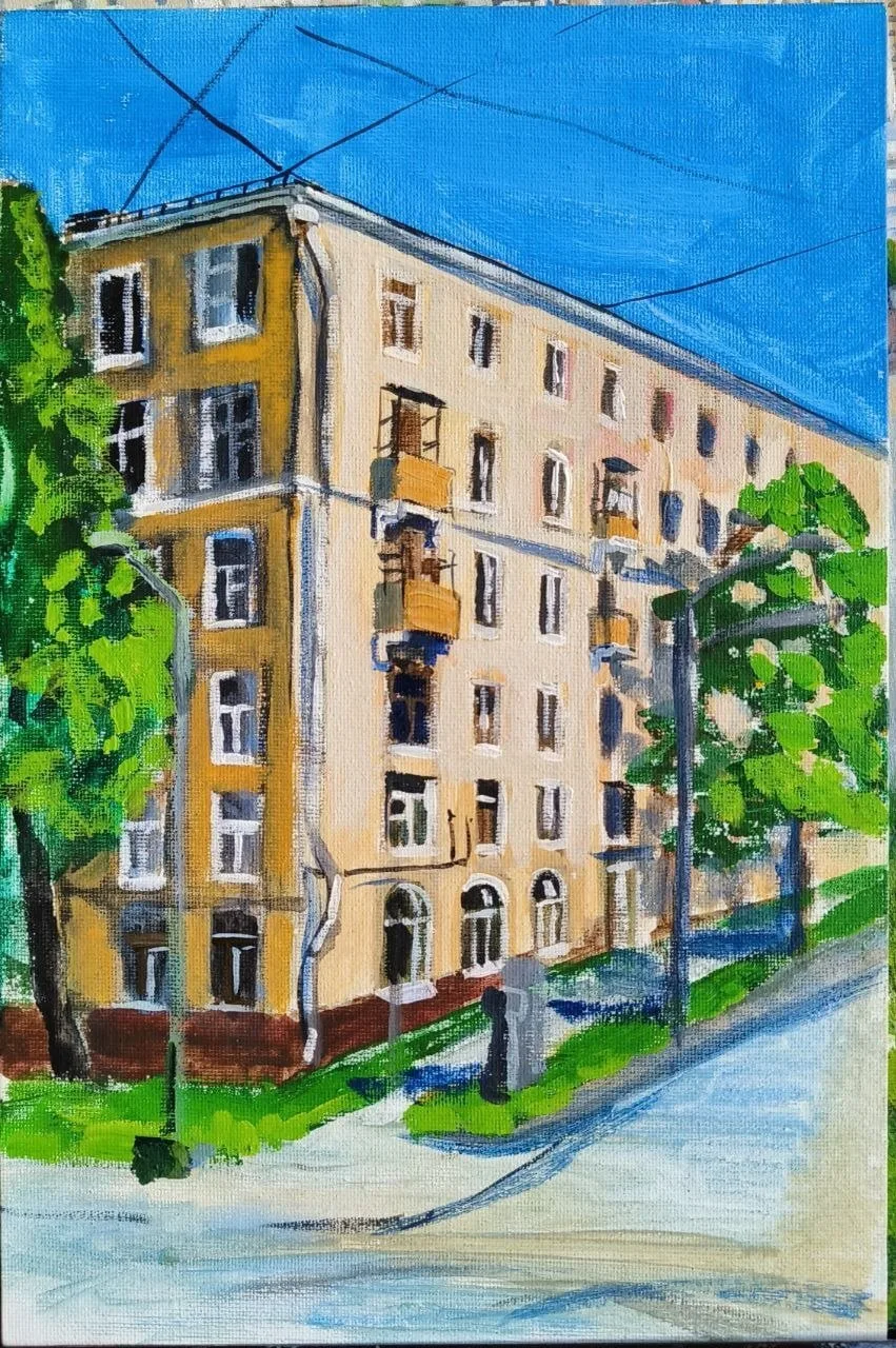 Художница Анастасия Виноградская нарисовала «Дом книги» — Большая Очаковская, 23/8. Вро...