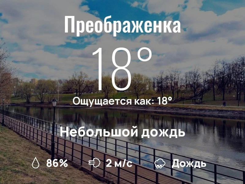 Что с погодой в Преображенском?